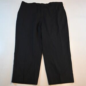 Pronto Uomo 40x27 Charcoal Gray Striped 100% Wool Flat Front Suit Dress Pants